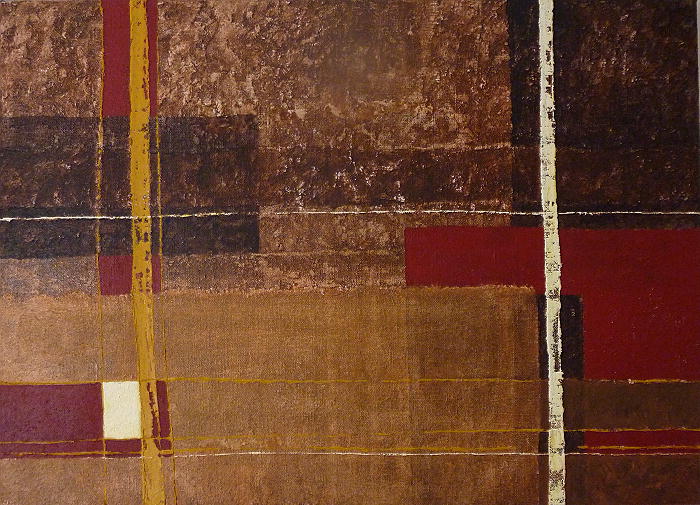 Francoise Stoop - Compositie op Jute 1